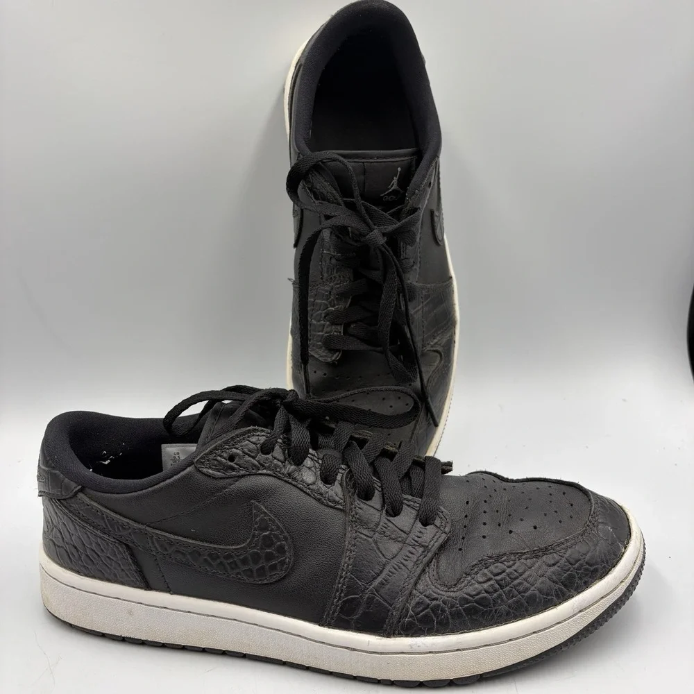 Air Jordan 1 Golf Low Black Croc Mens 9.5 - Spikeless Shoes Sneakers DD9315-003